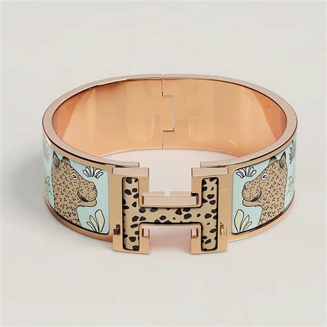 hermes les leopards bracelet|Clic H Les Leopards bracelet .